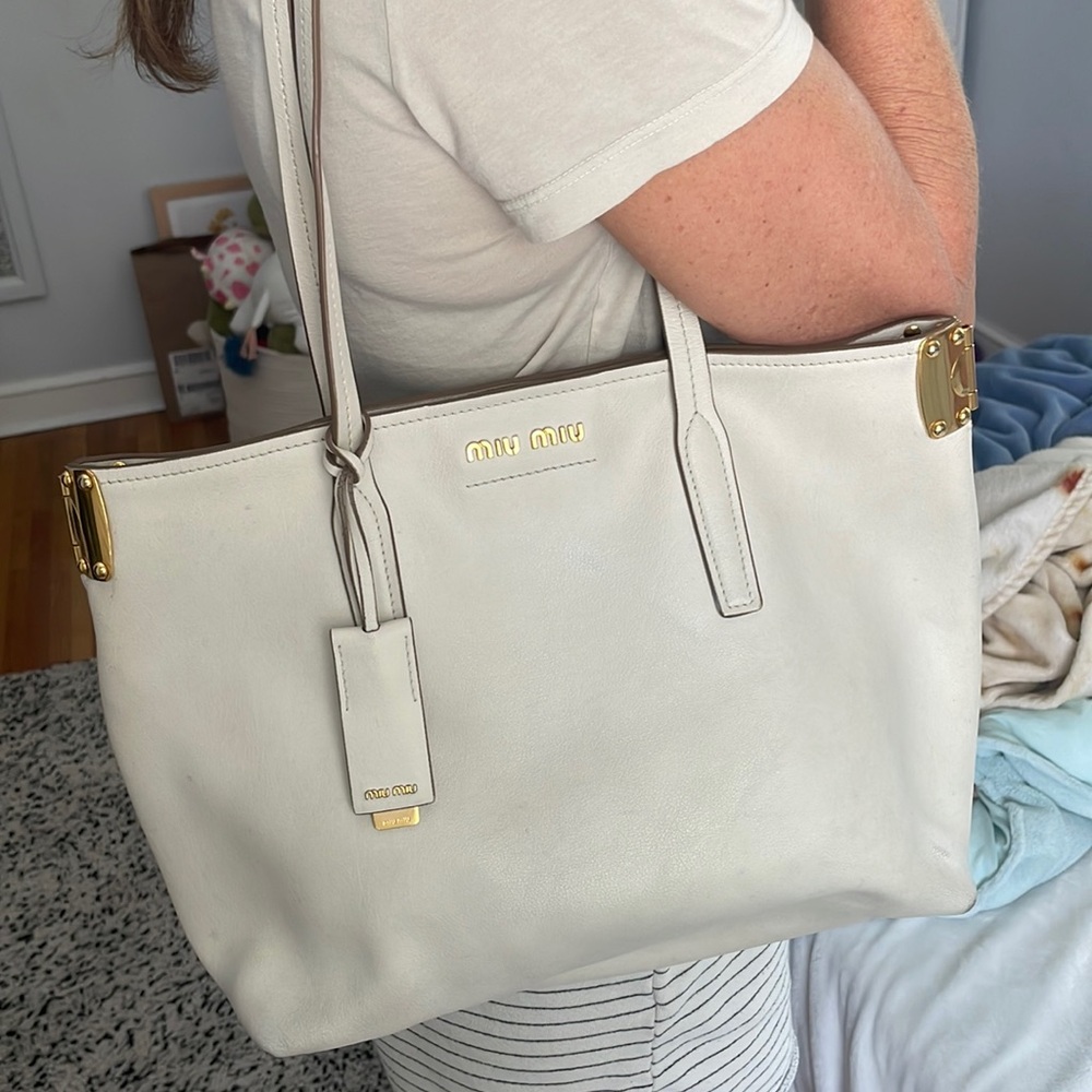Miu Miu White Tote